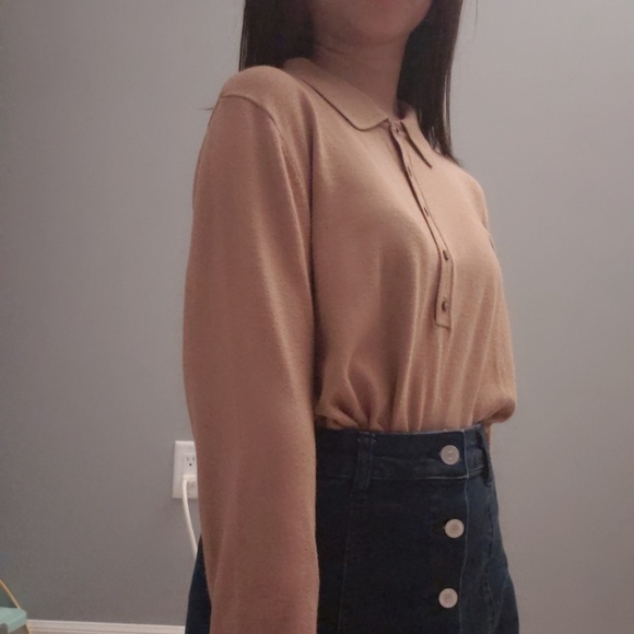 Beige 3/4th Buttoned Shirt - Picture 2 of 6